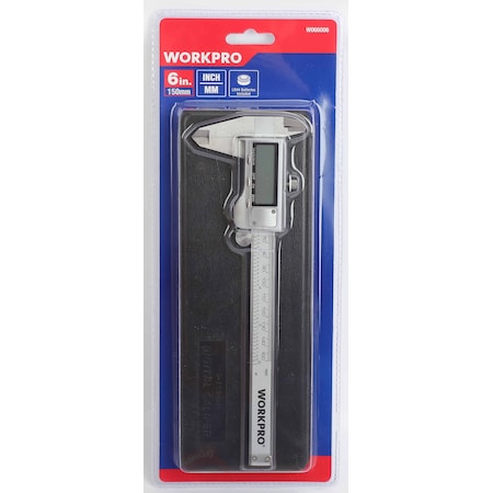 Prime-Line WORKPRO W066006 Electronic Caliper with Digital Display, SAE and Metric (Single Pack) W066006